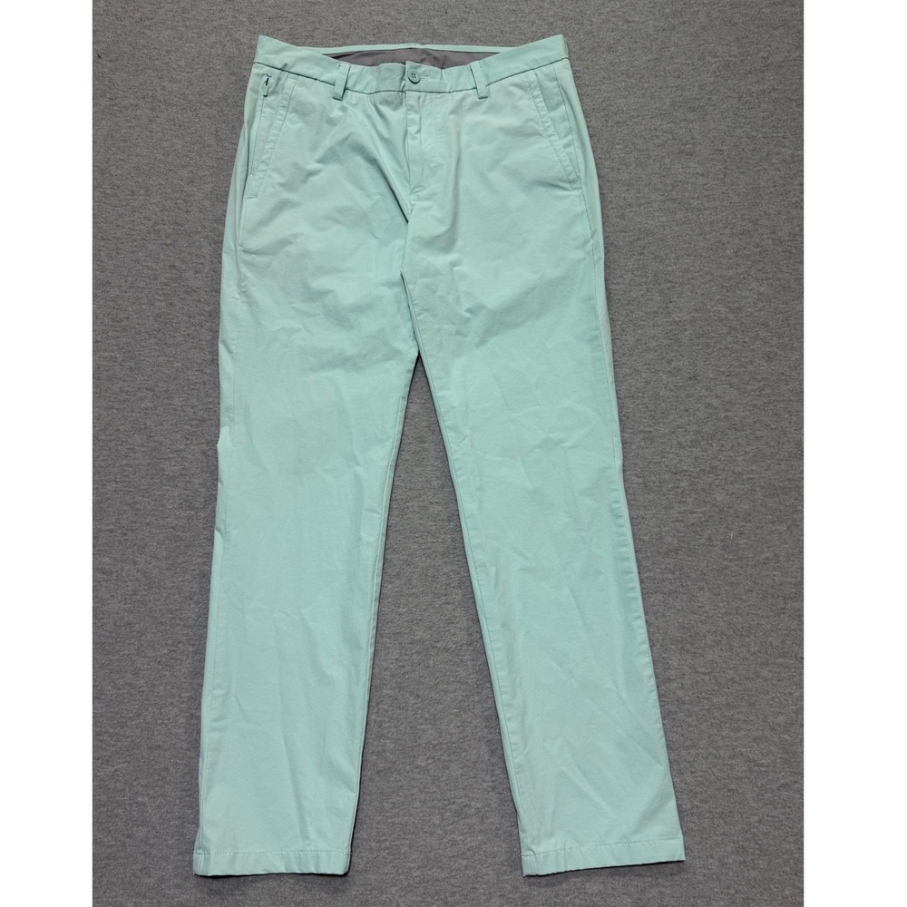 Vineyard Vines Mens On-The-Go Pant Seafoam Green Chino 32 x 30 Stretch Slim